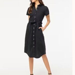 J. Crew Factory Black Midi Dress
